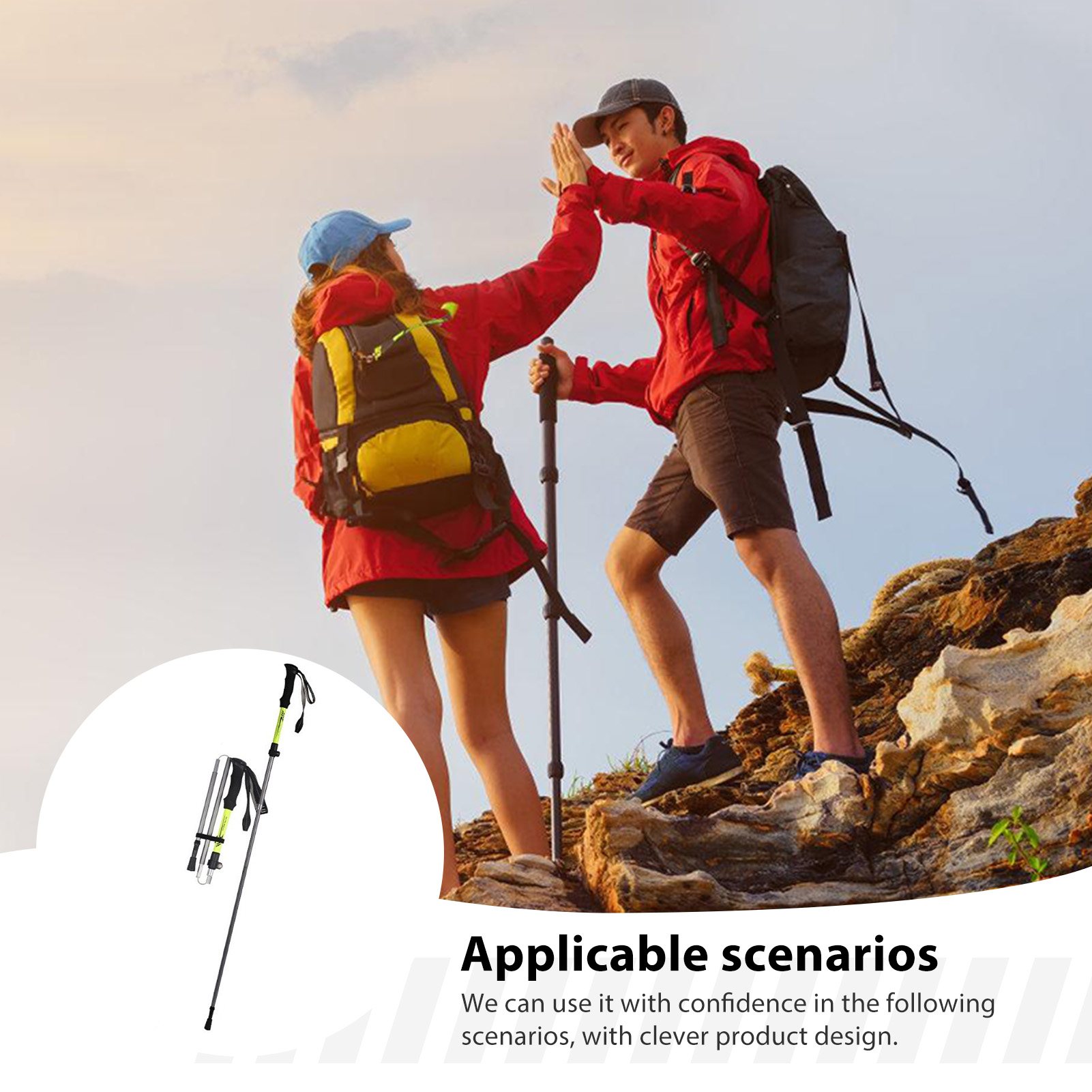 Outdoor Sport Climbing Gear - Bastão de Trekking em Liga de